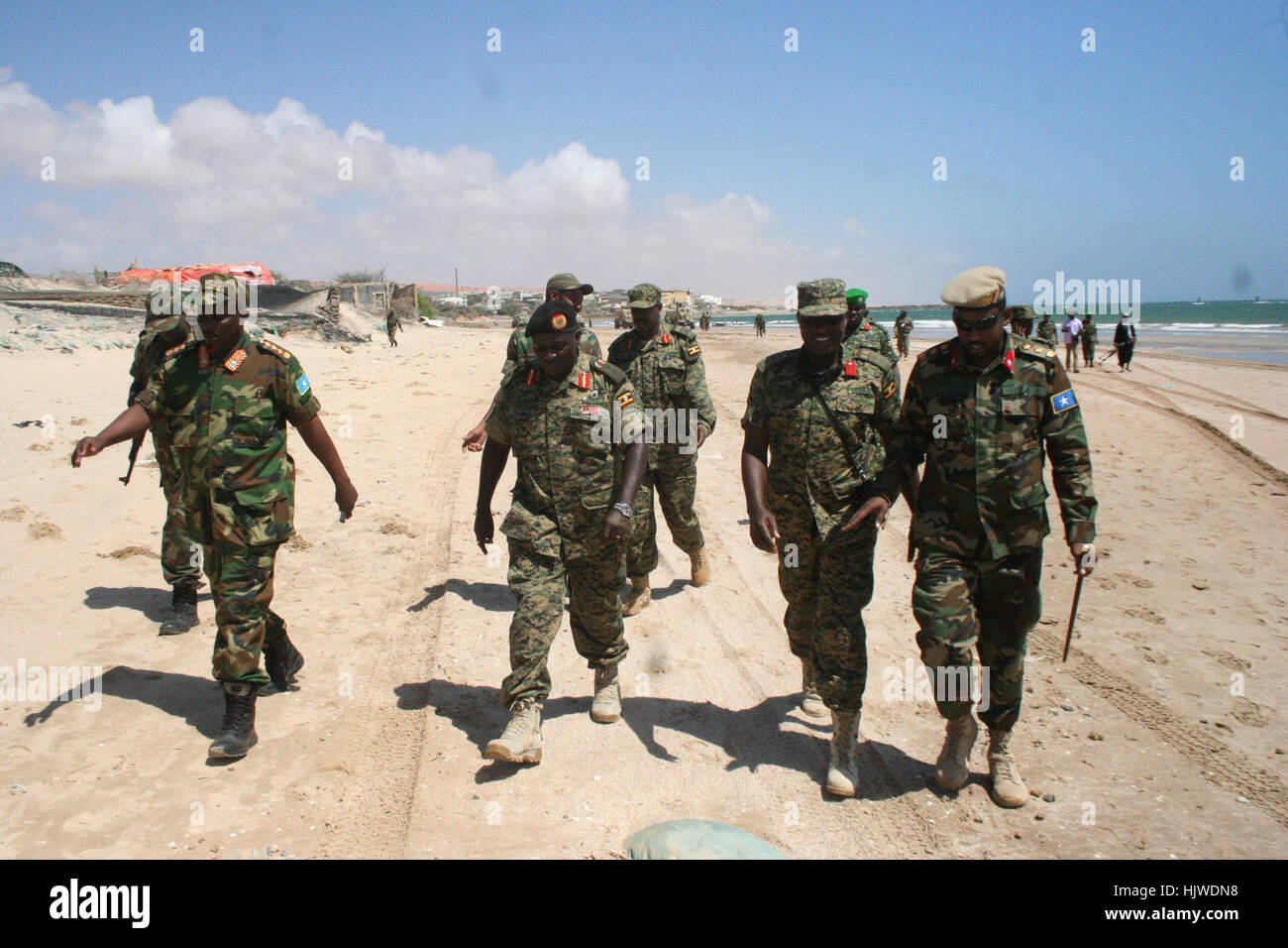 The Ugandan Chief Of Defence Forces, Gen. Katumba Wamala (second From 