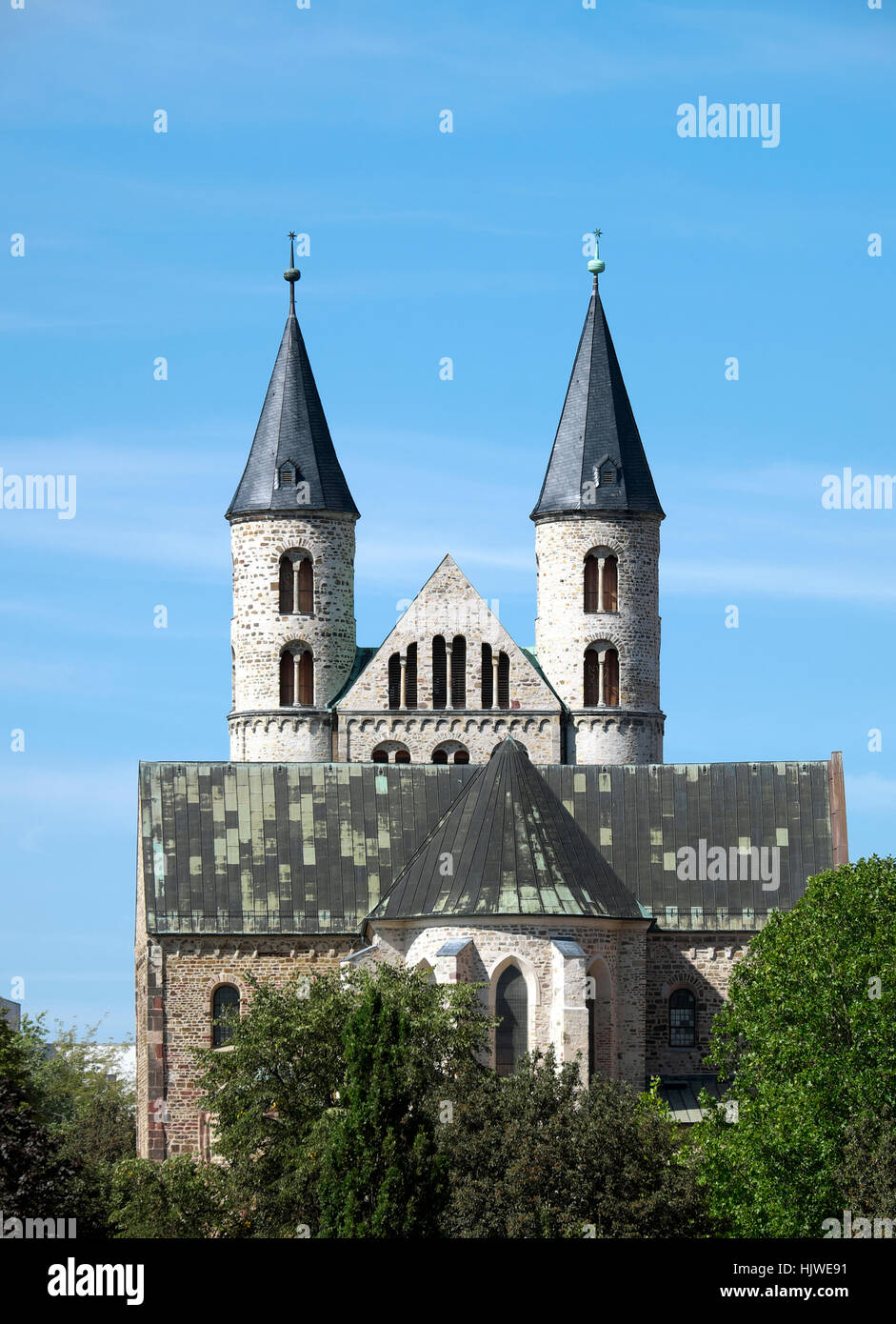 Convent church St. Marien in convent Unser Lieben Frauen, Magdeburg, Saxony-Anhalt, Germany Stock Photo