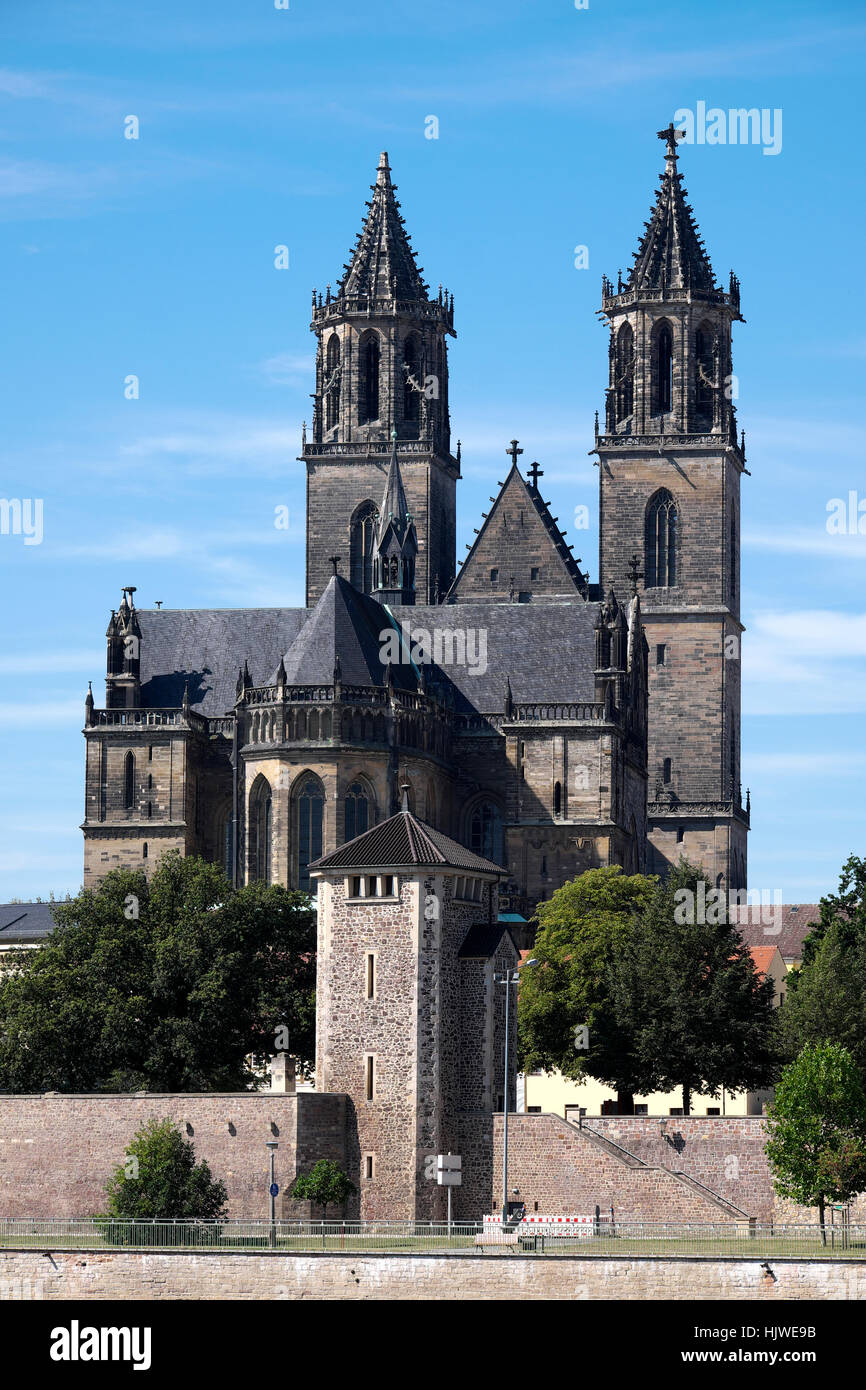Magedeburg Cathedral, Magdeburg, Saxony-Anhalt, Germany Stock Photo