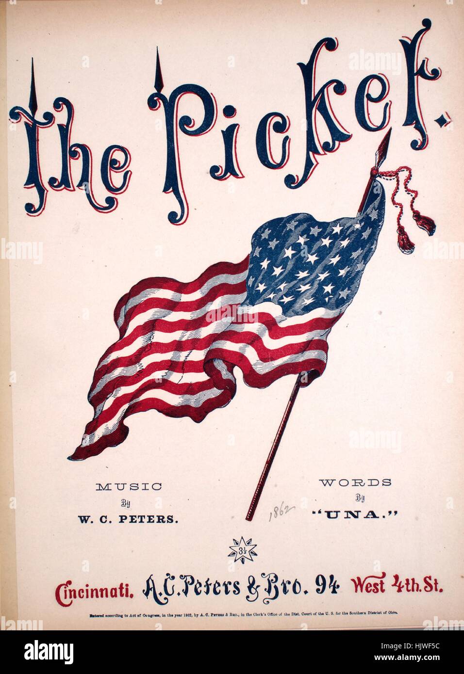 Sheet music cover image of the song 'The Picket Ballad', with original