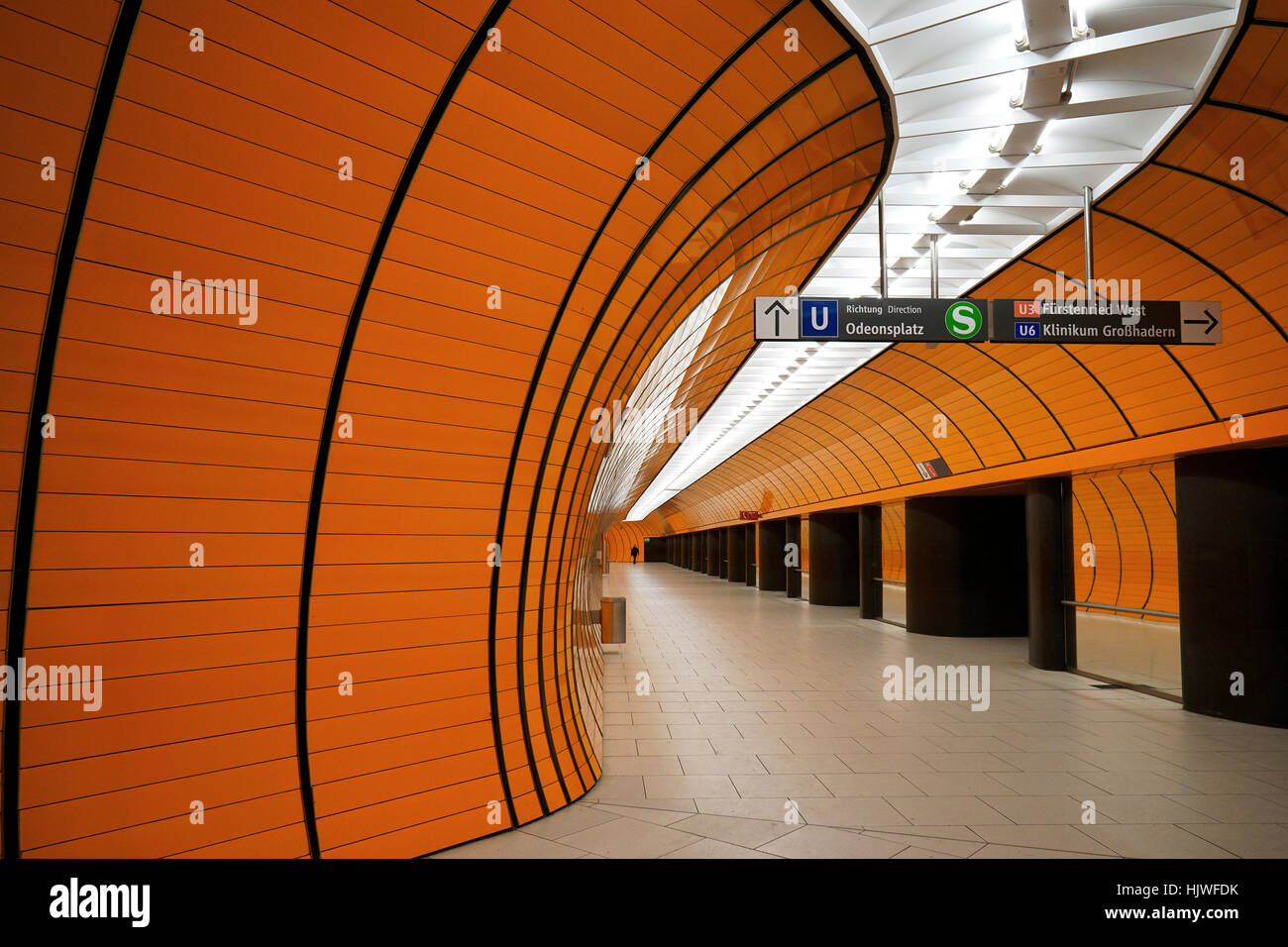 Subway station Marienplatz, Munich, Upper Bavaria, Bavaria, Germany Stock Photo
