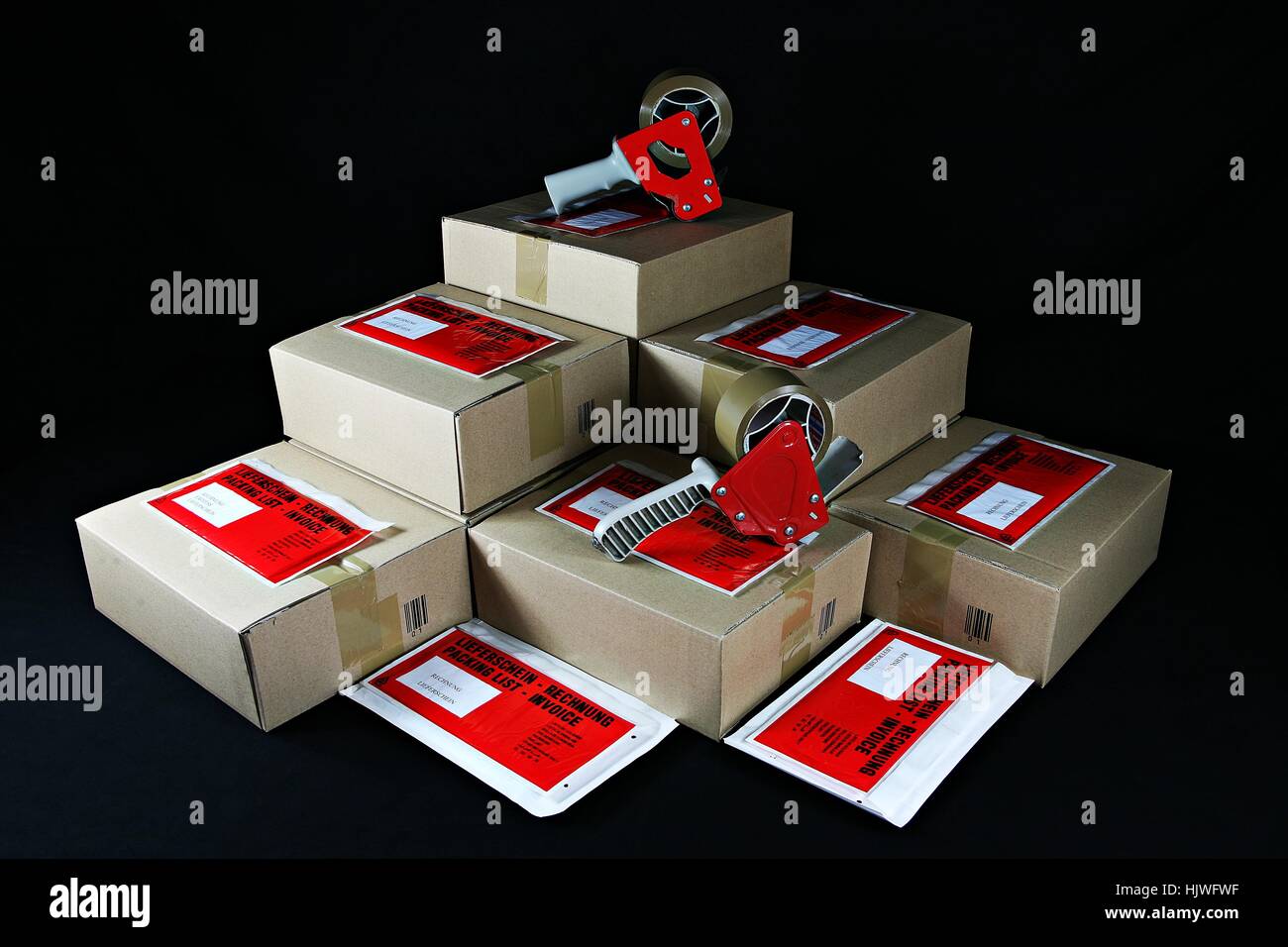 parcel, mail, parcel service, packets, packages, post, telephone, phone, Stock Photo