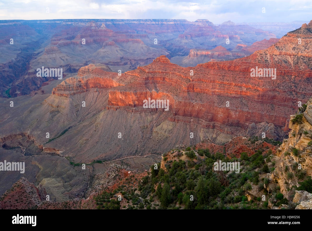 Mather Point, South Rim, Grand Canyon National Park, Arizona, USA Stock ...