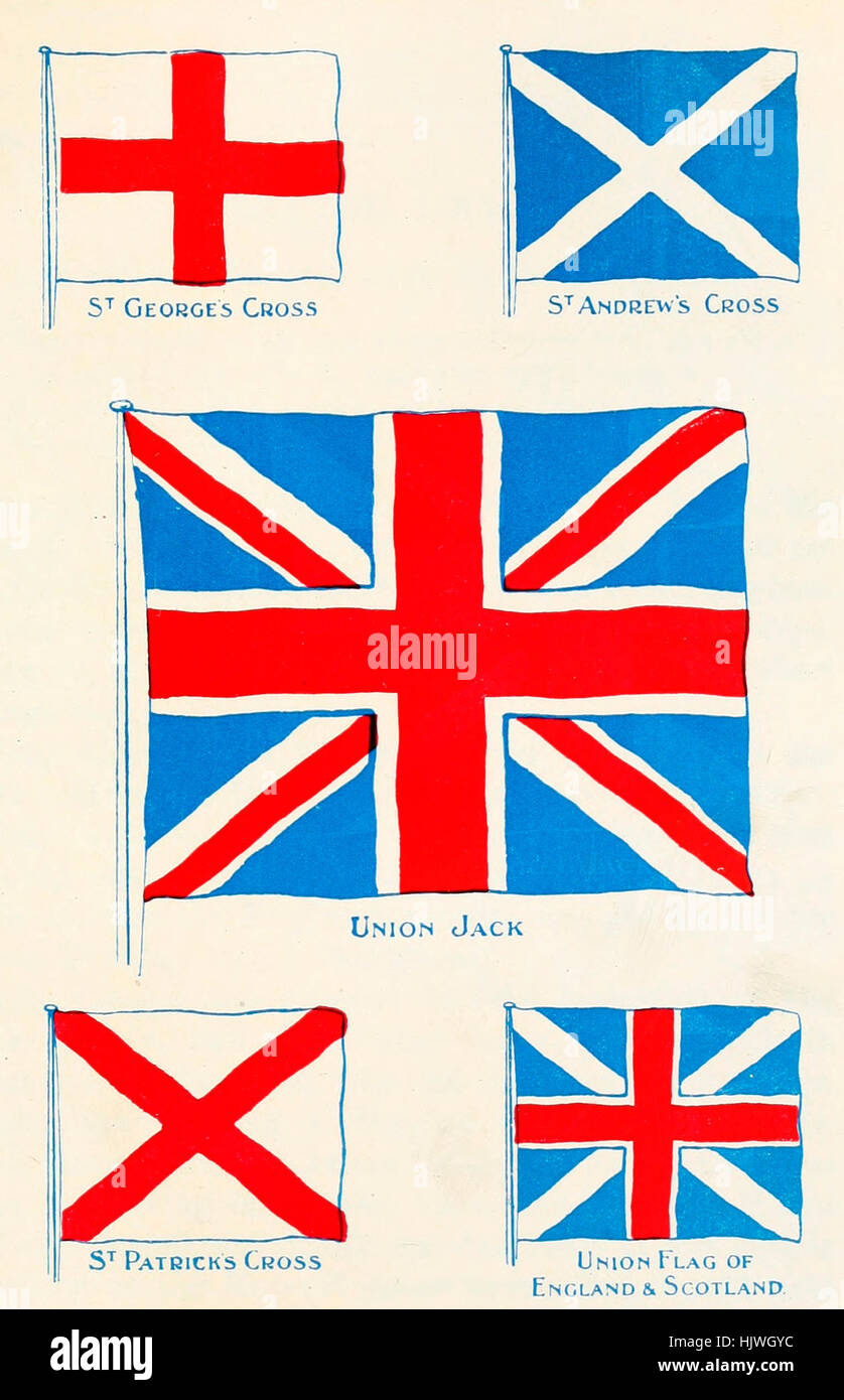 Flags Of England Scotland And Great Britain Stock Photo Alamy