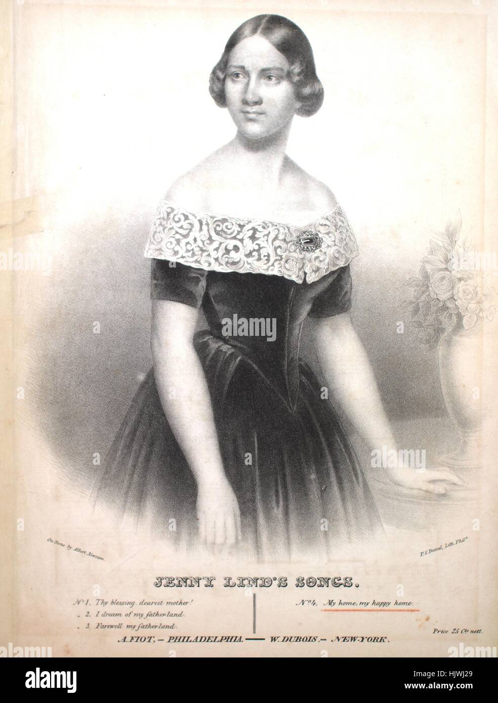 Sheet music cover image of the song 'Jenny Lind's Songs No 4 My Home