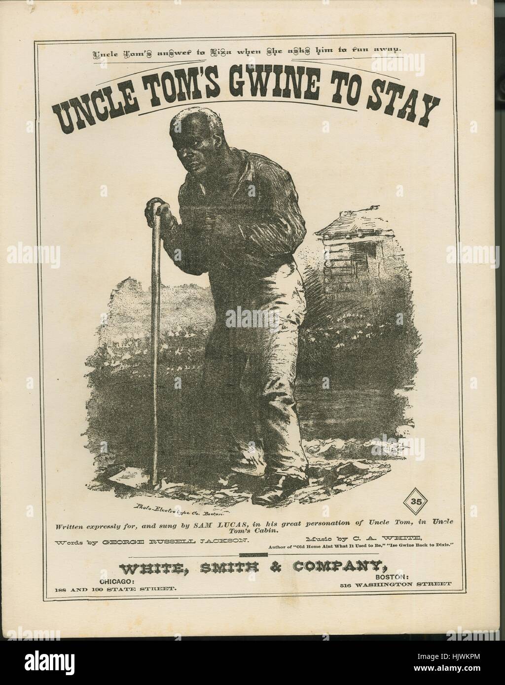 Sheet Music Cover Image Of The Song Uncle Tom S Gwine To Stay