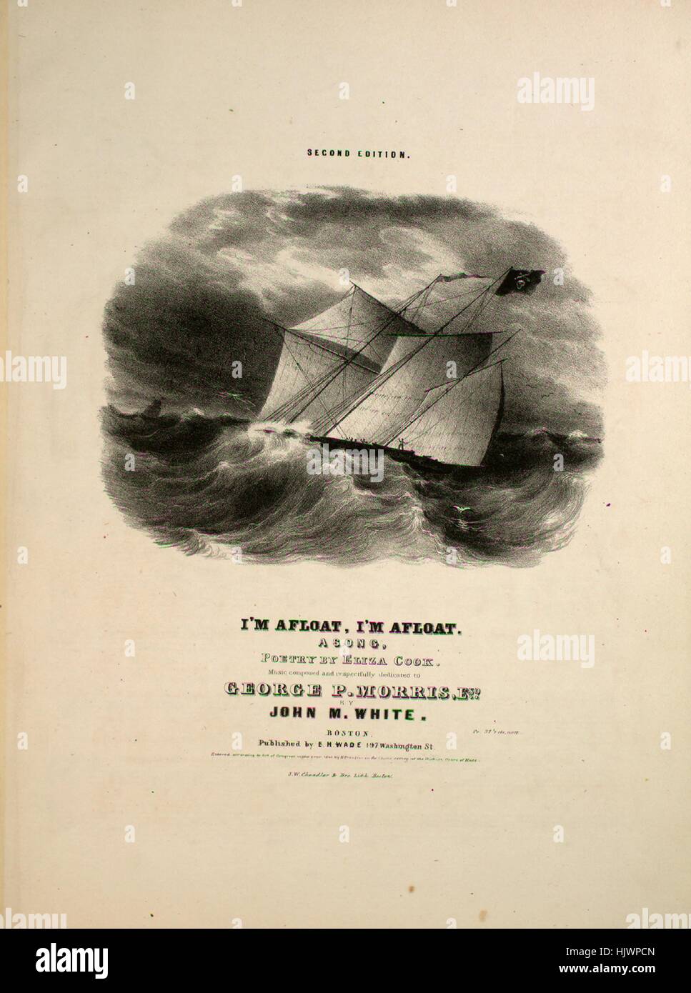 Sheet music cover image of the song 'I'm Afloat, I'm Afloat A Song ...