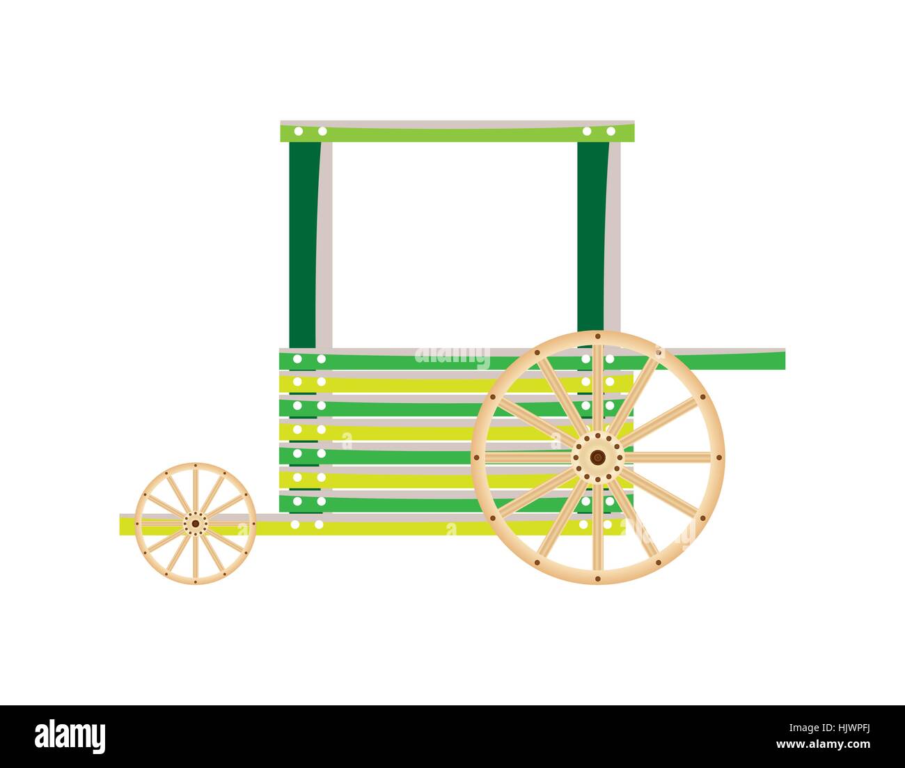 Wooden cart isolated on white background Vector illustration Stock ...