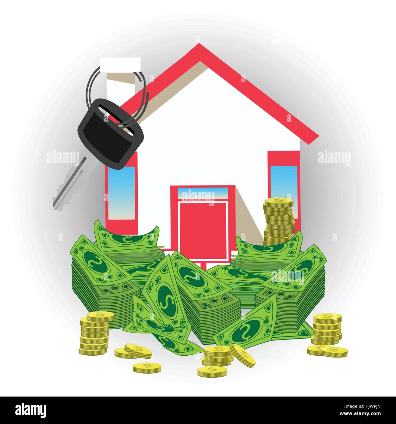 Home key money Stock Vector Images - Alamy