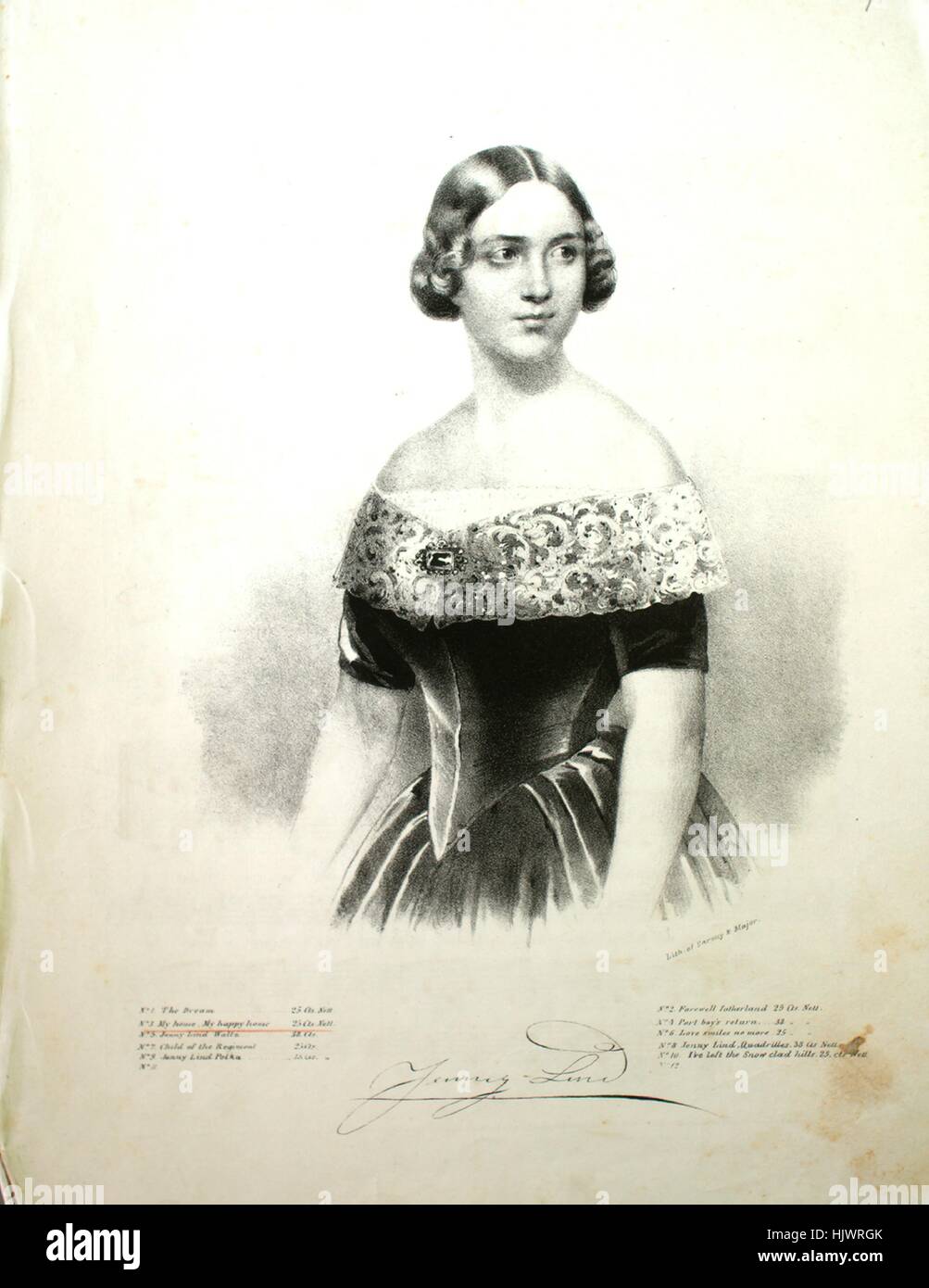 Sheet music cover image of the song '[Jenny Lind's Songs] No 3 My Home