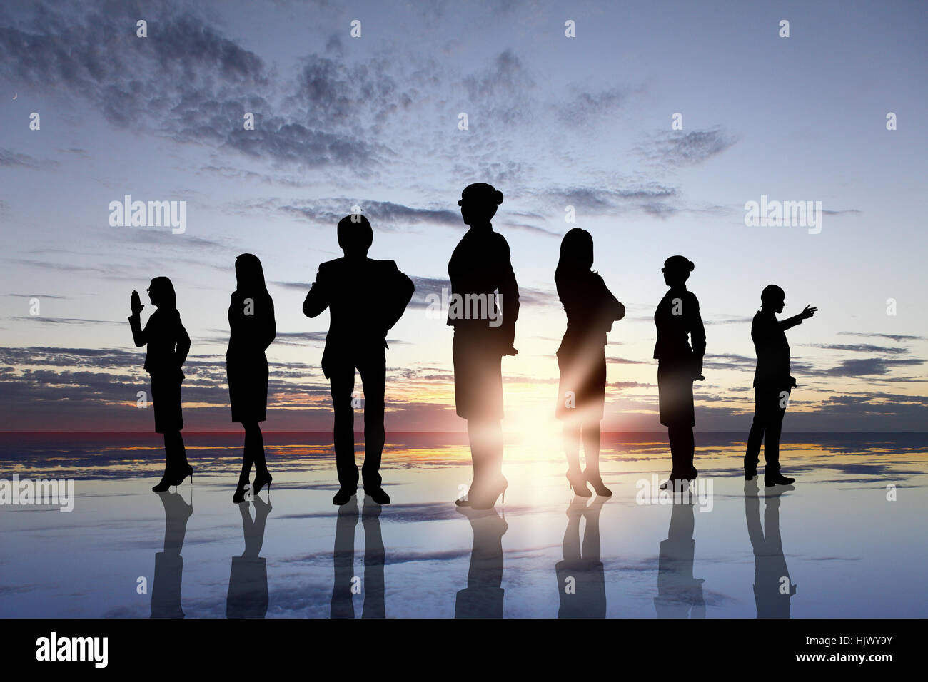 Silhouettes business people in hi-res stock photography and images - Alamy