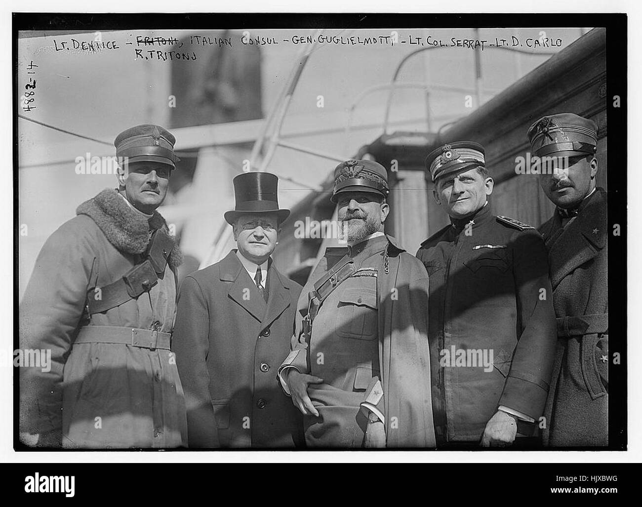Lt Dentice, R Tritono [], Italian Consul, Gen Guglielmotti, Lt Stock ...
