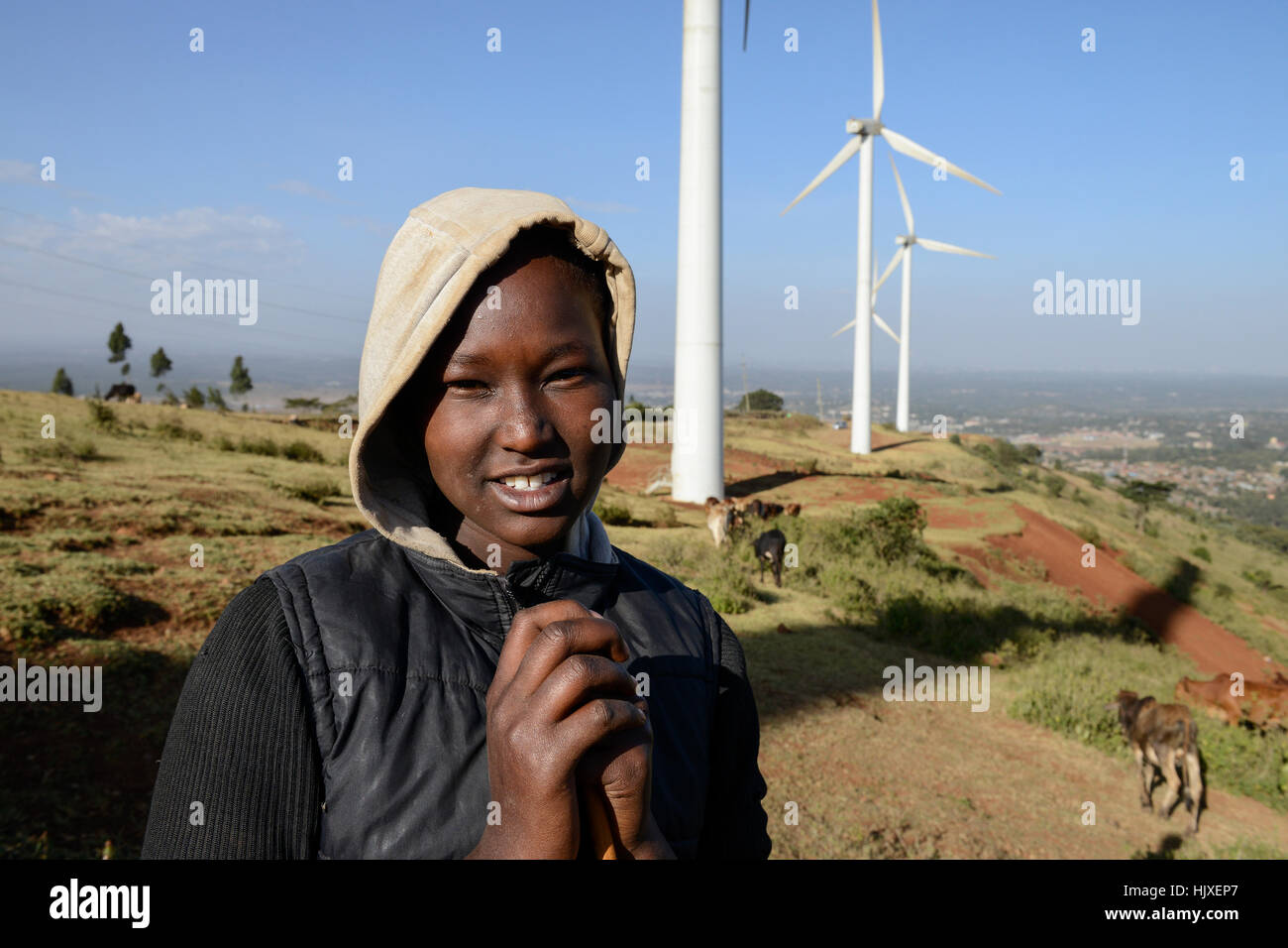 KENYA, Nairobi, Ngong Hills, 25,5 MW Wind Power Station with Vestas and
