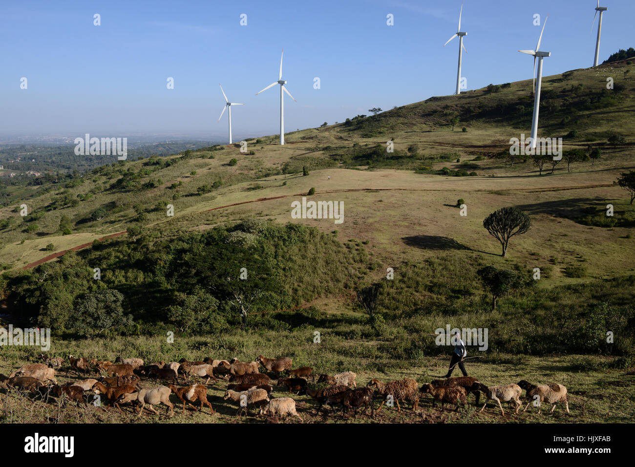 KENYA, Nairobi, Ngong Hills, 25,5 MW Wind Power Station with Vestas and