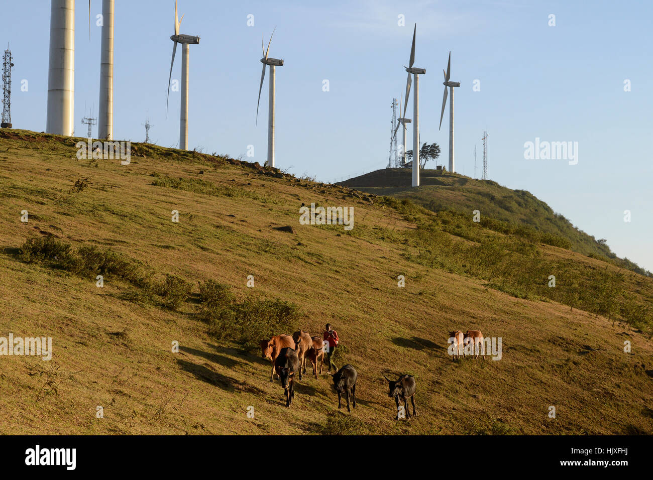 KENYA, Nairobi, Ngong Hills, 25,5 MW Wind Power Station with Vestas and