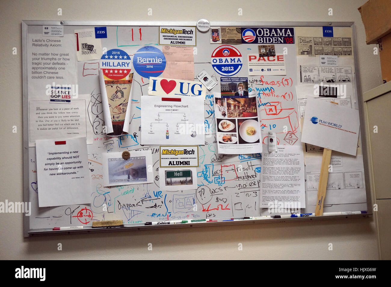 Messy Bulletin Board Stock Photo Alamy