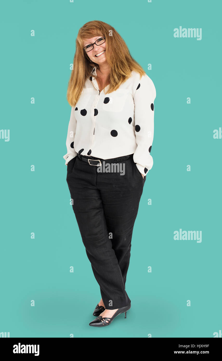 Female Standing Pose Studio Concept Stock Photo - Alamy