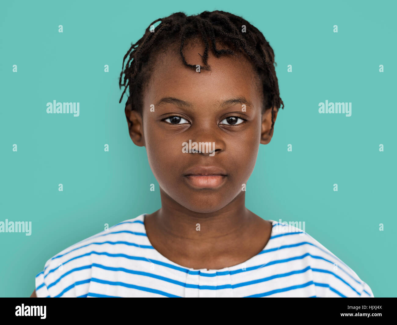 Girl Cheerful Studio Portrait Concept Stock Photo - Alamy