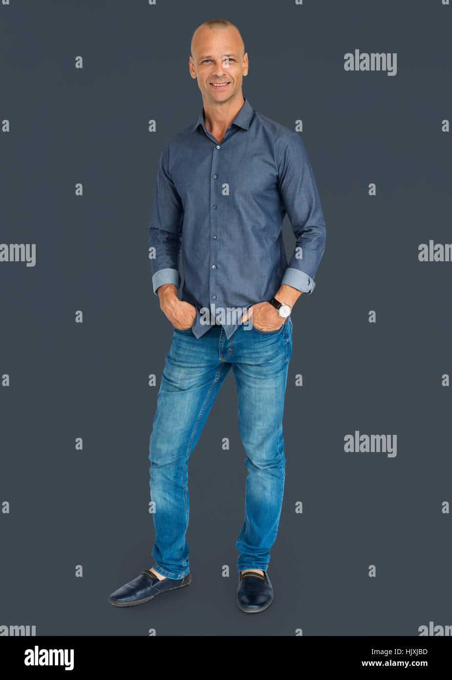 People Man Full Body Studio Shoot Concept Stock Photo - Alamy
