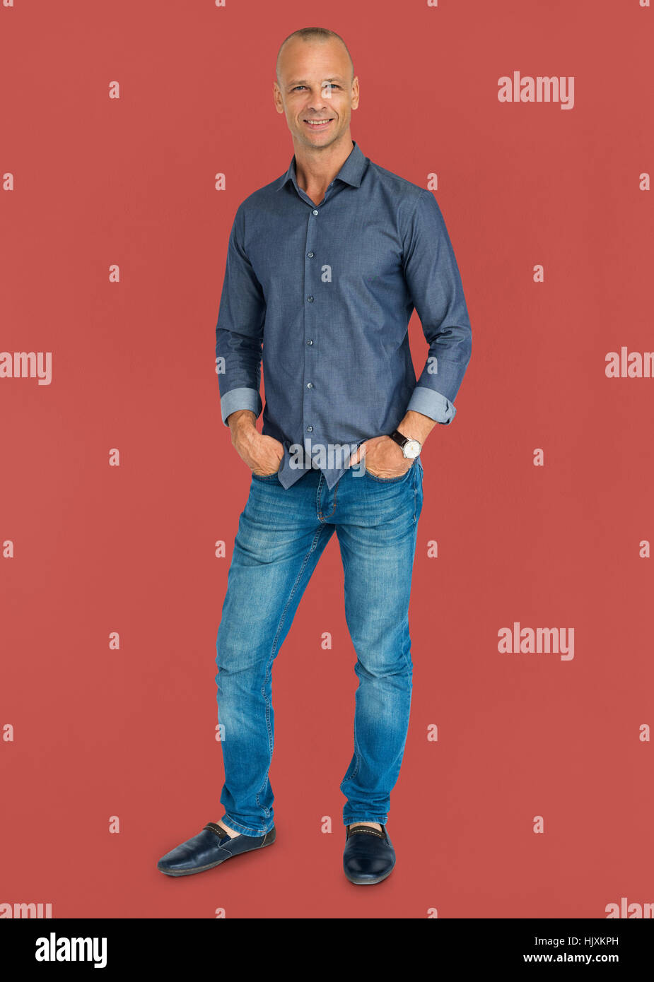 People Man Full Body Studio Shoot Concept Stock Photo - Alamy