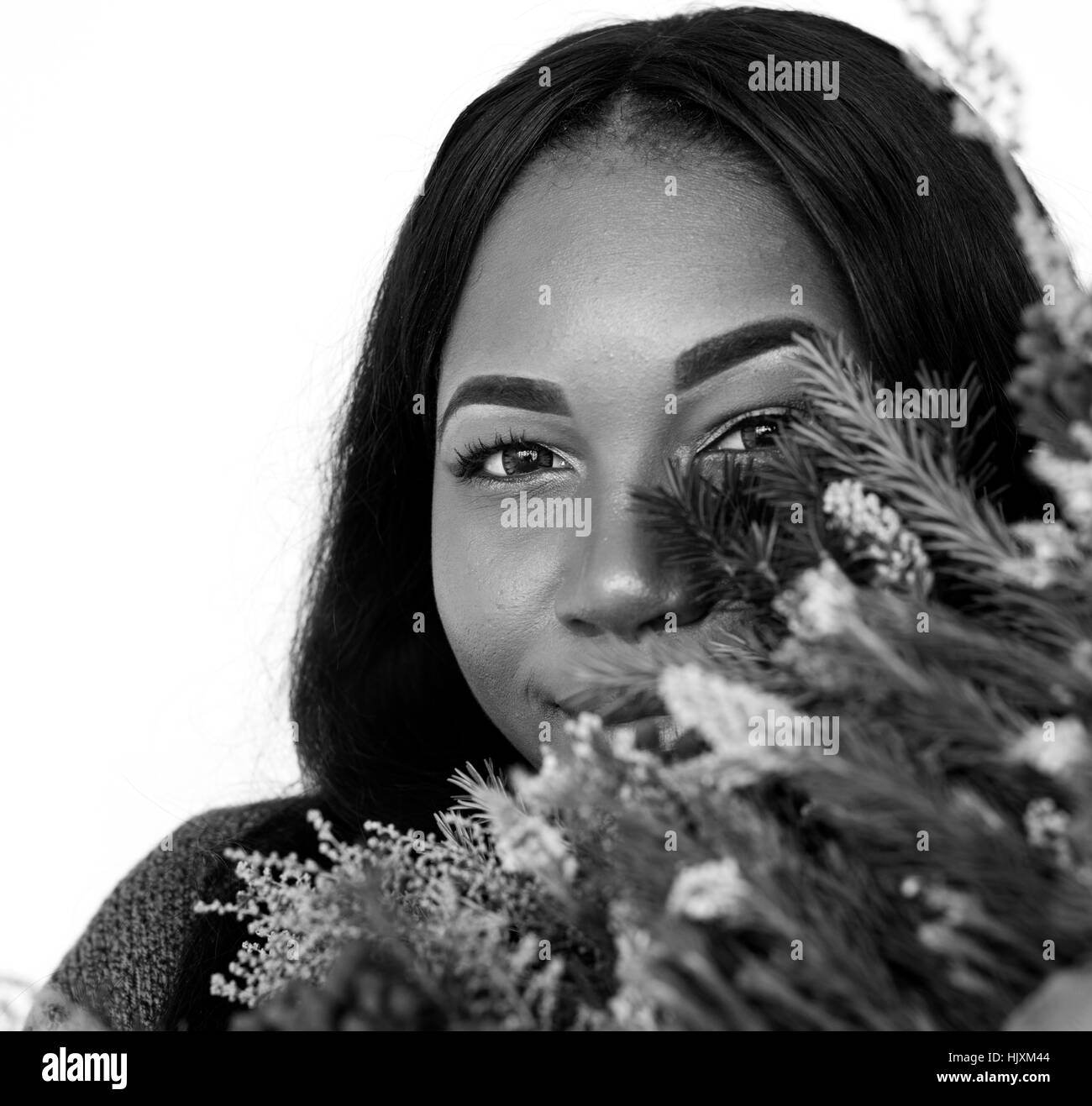 African Descent Woman Studio Concept Stock Photo - Alamy