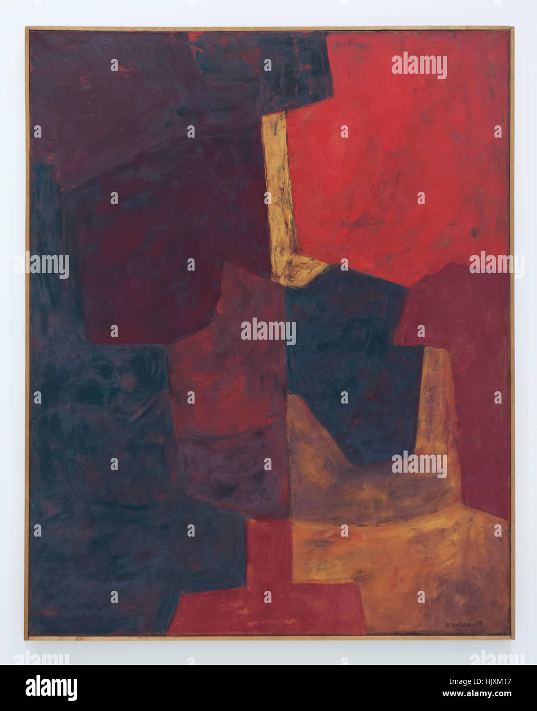 Painting Red Composition (1963) by Russian-French modernist painter ...