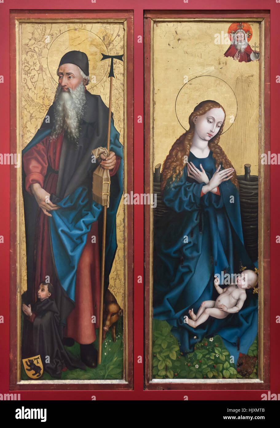 Saint Anthony the Great and the Nativity of Jesus. Detail of the