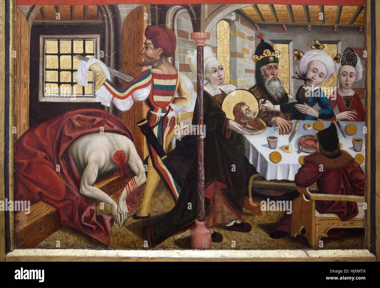 The feast of herod and the beheading of the baptist hires stock