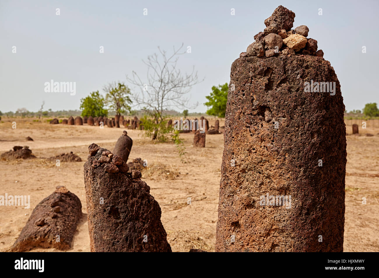 Wassu Stone Circles, UNESCO World Heritage Site, the Gambia, Africa Stock Photo