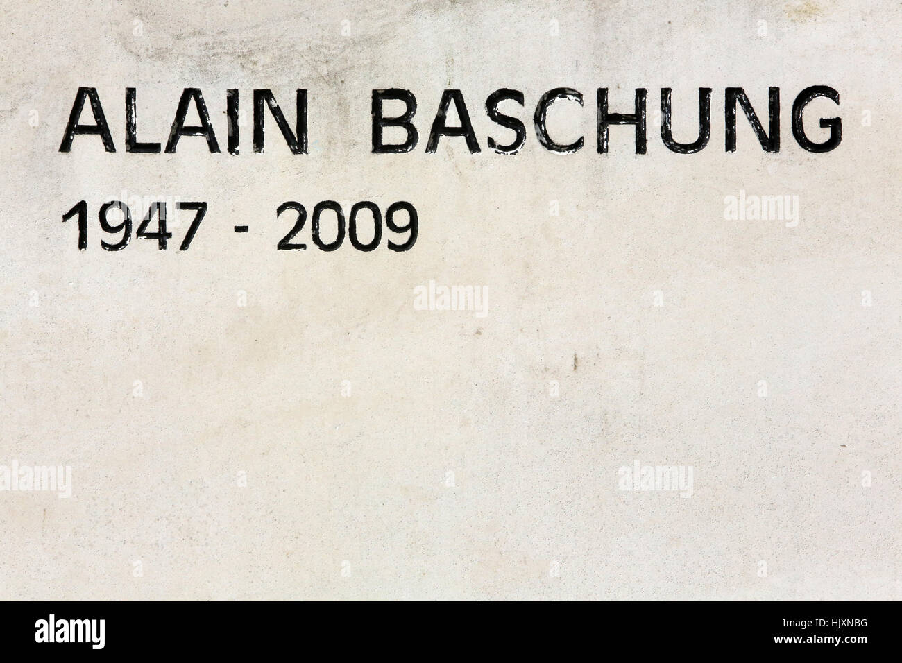 Alain Bashung. 1947-2009. Stock Photo
