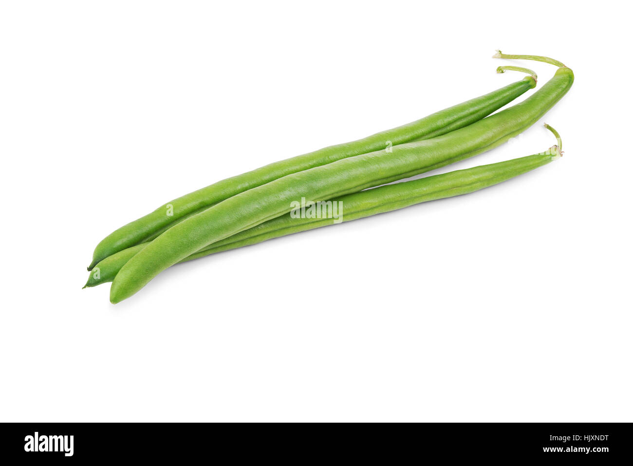 Green beans string isolated on white background Stock Photo