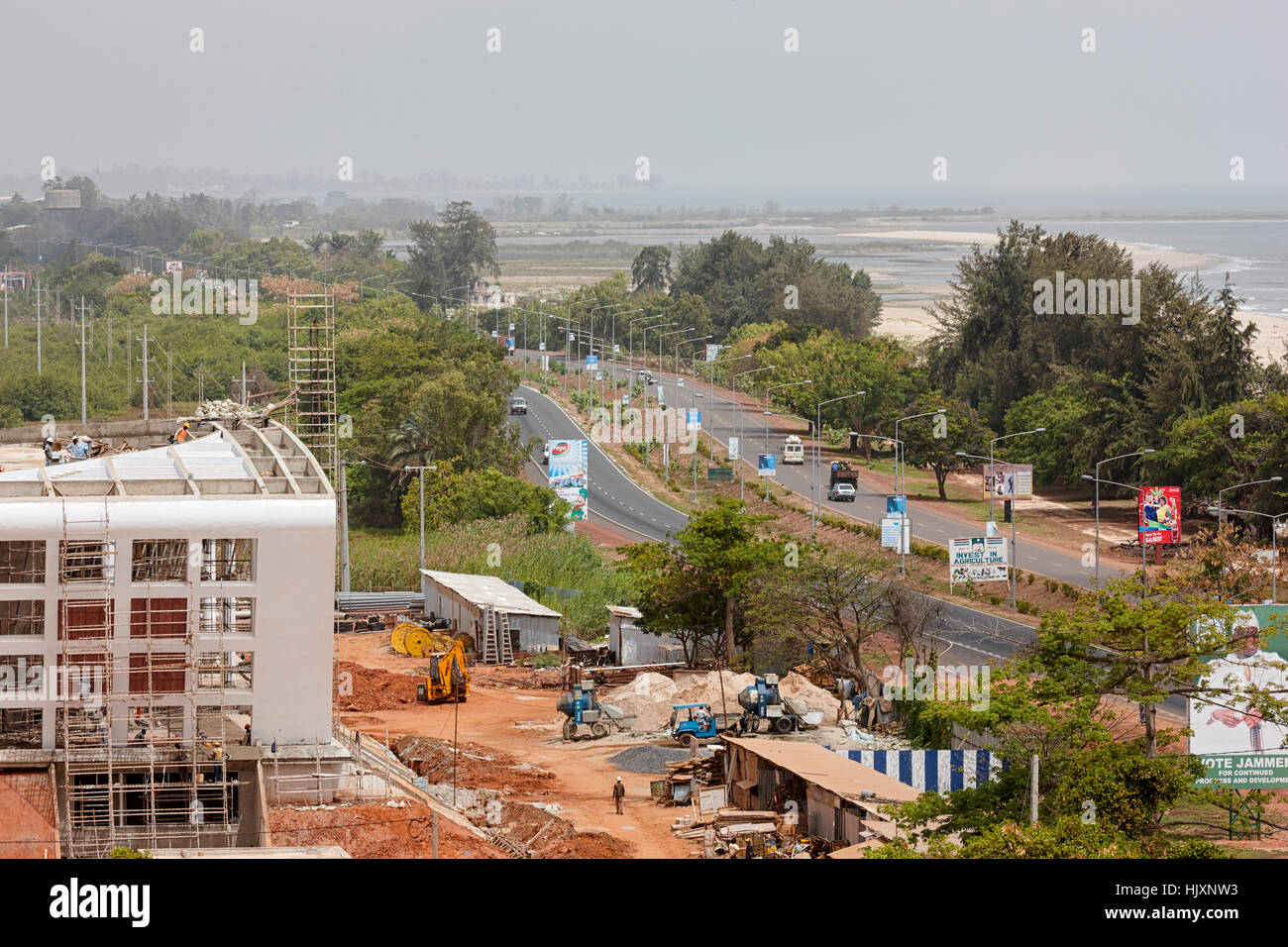 Serrakunda Highway, Banjul, Gambia Stock Photo