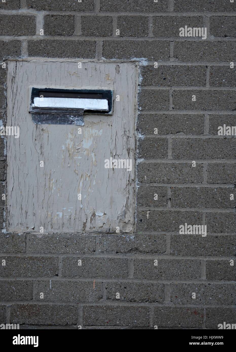 Old Mail Slot on the wall Stock Photo Alamy