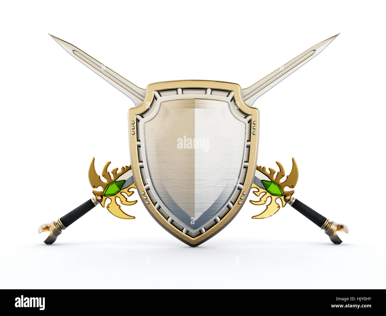 Medieval Round Shield with Two Swords Coat of Arms Stock Image - Image of  antique, crest: 39999355