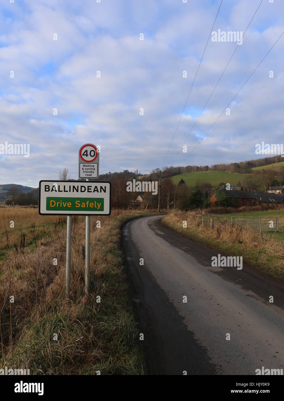 Ballingdean sign Perthshire Scotland January 2017 Stock Photo - Alamy