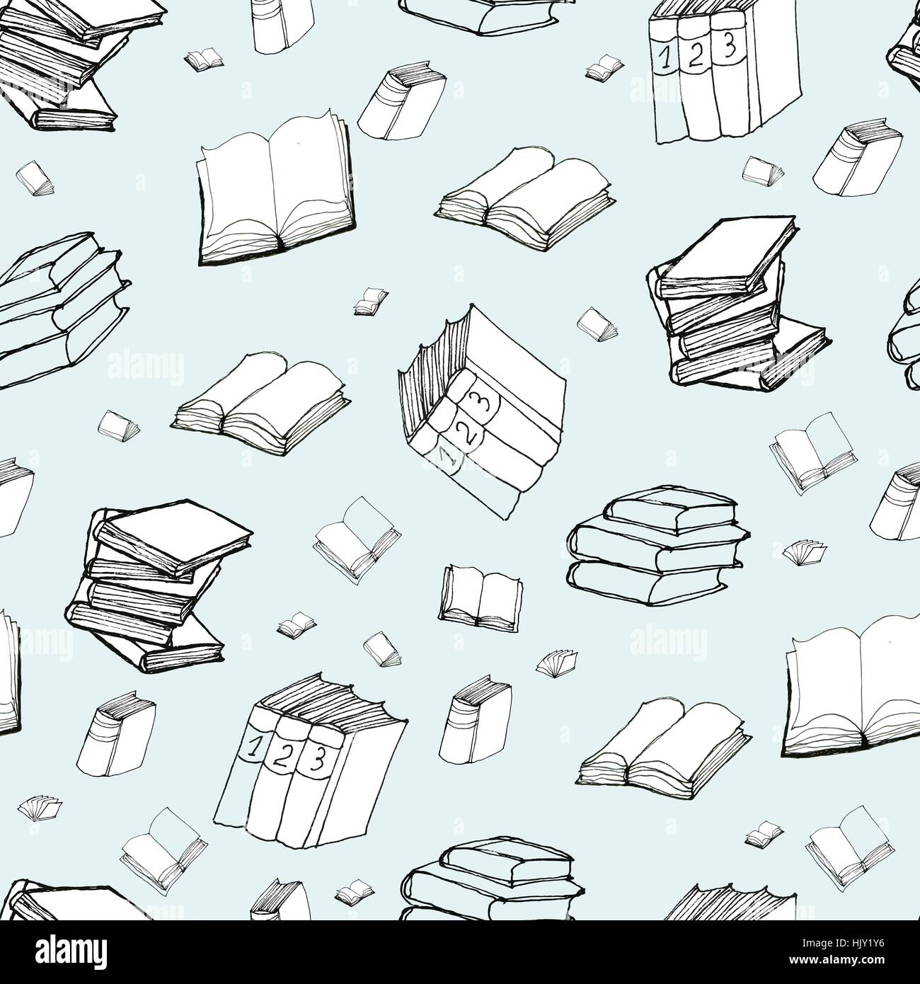 Seamless pattern with books Stock Vector Image & Art - Alamy