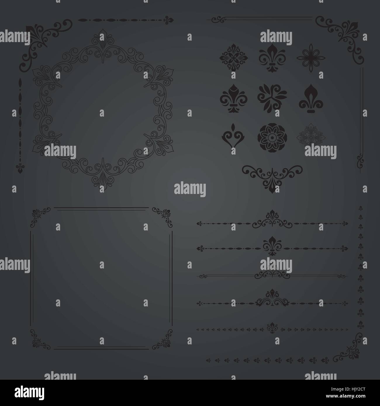 Vintage Set of Elements Stock Vector Image & Art - Alamy