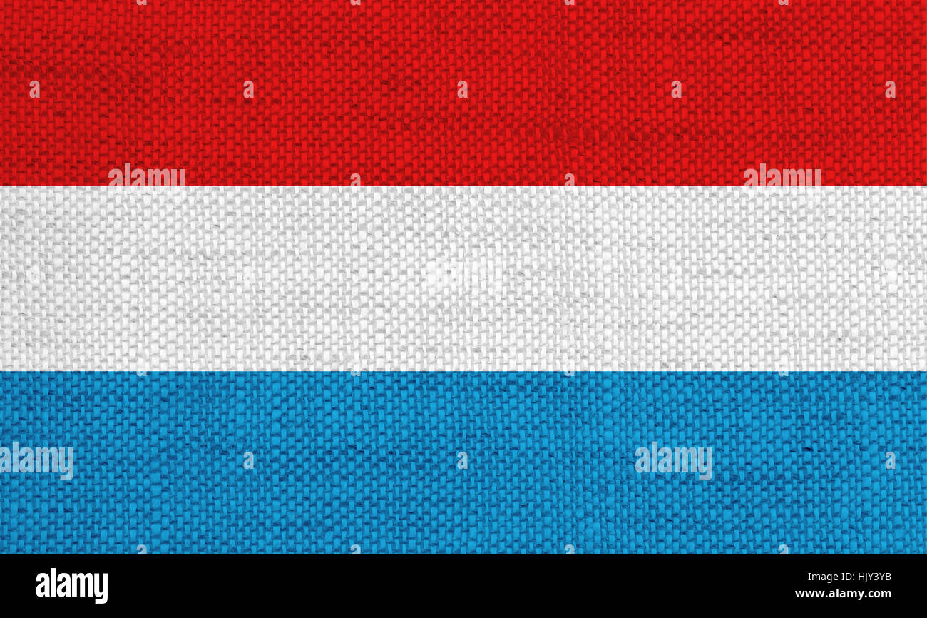 Flag of Luxembourg on old linen Stock Photo - Alamy