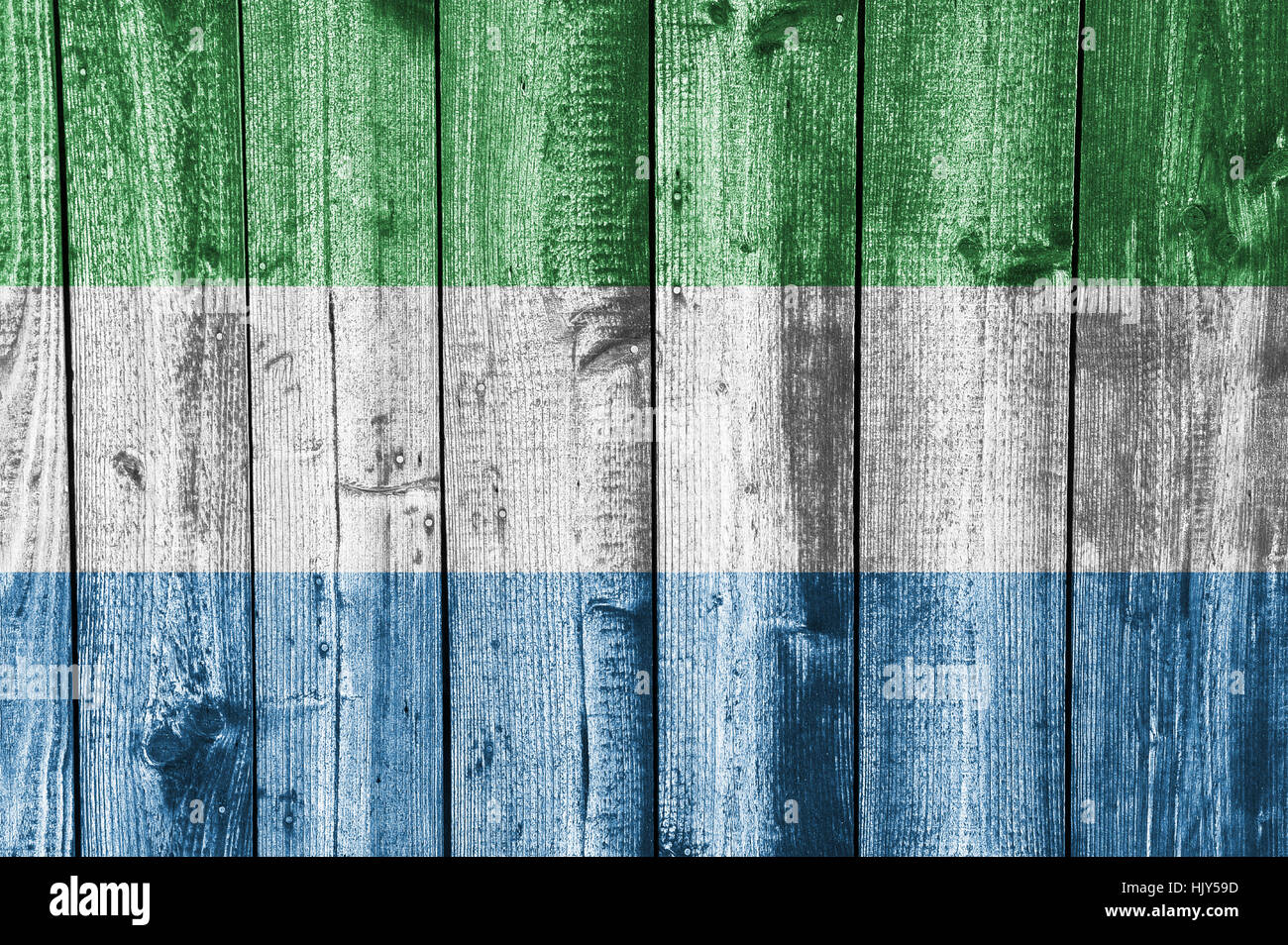 Flag of Sierra Leone on weathered wood Stock Photo - Alamy