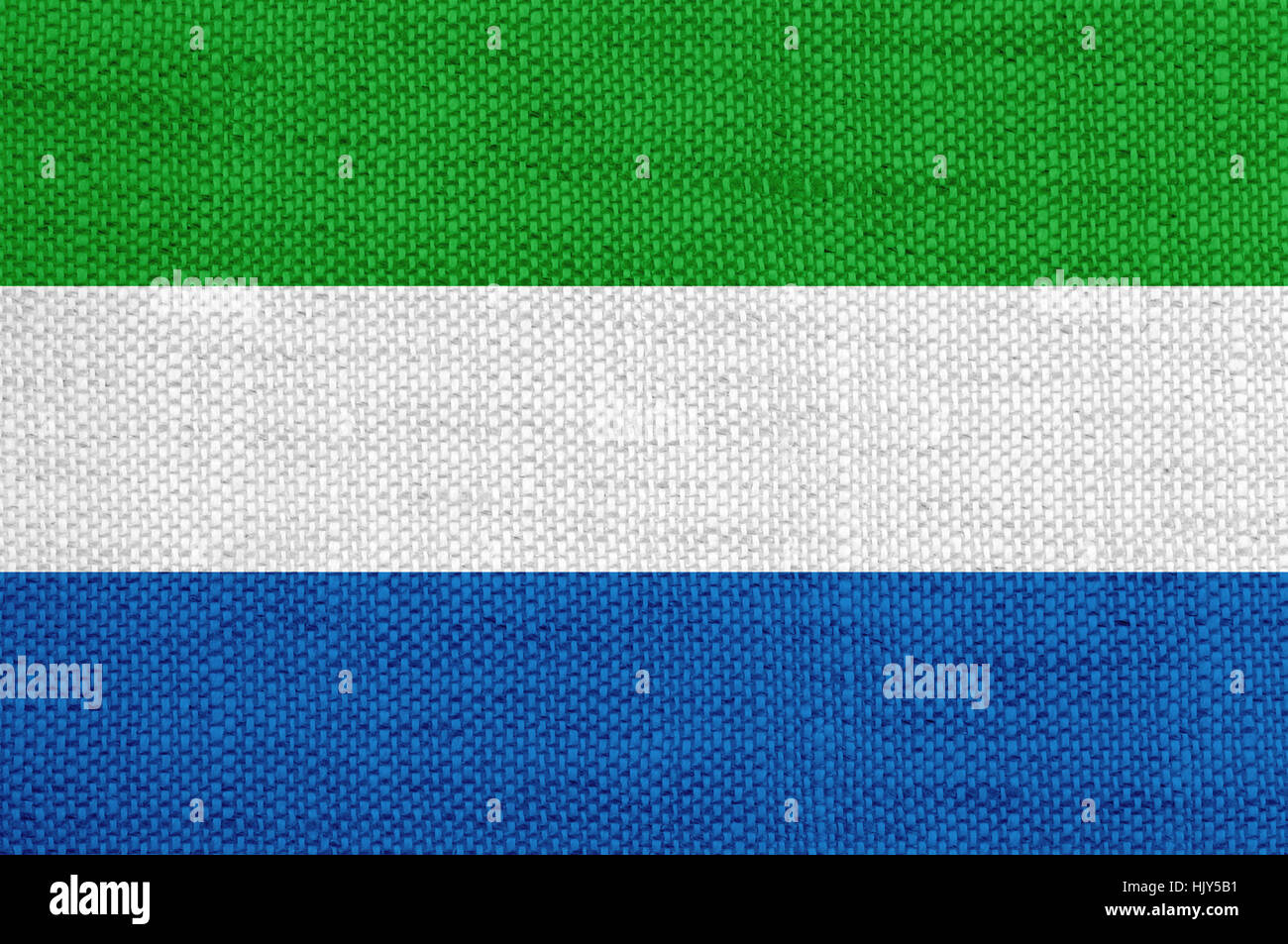 Flag of Sierra Leone on old linen Stock Photo - Alamy