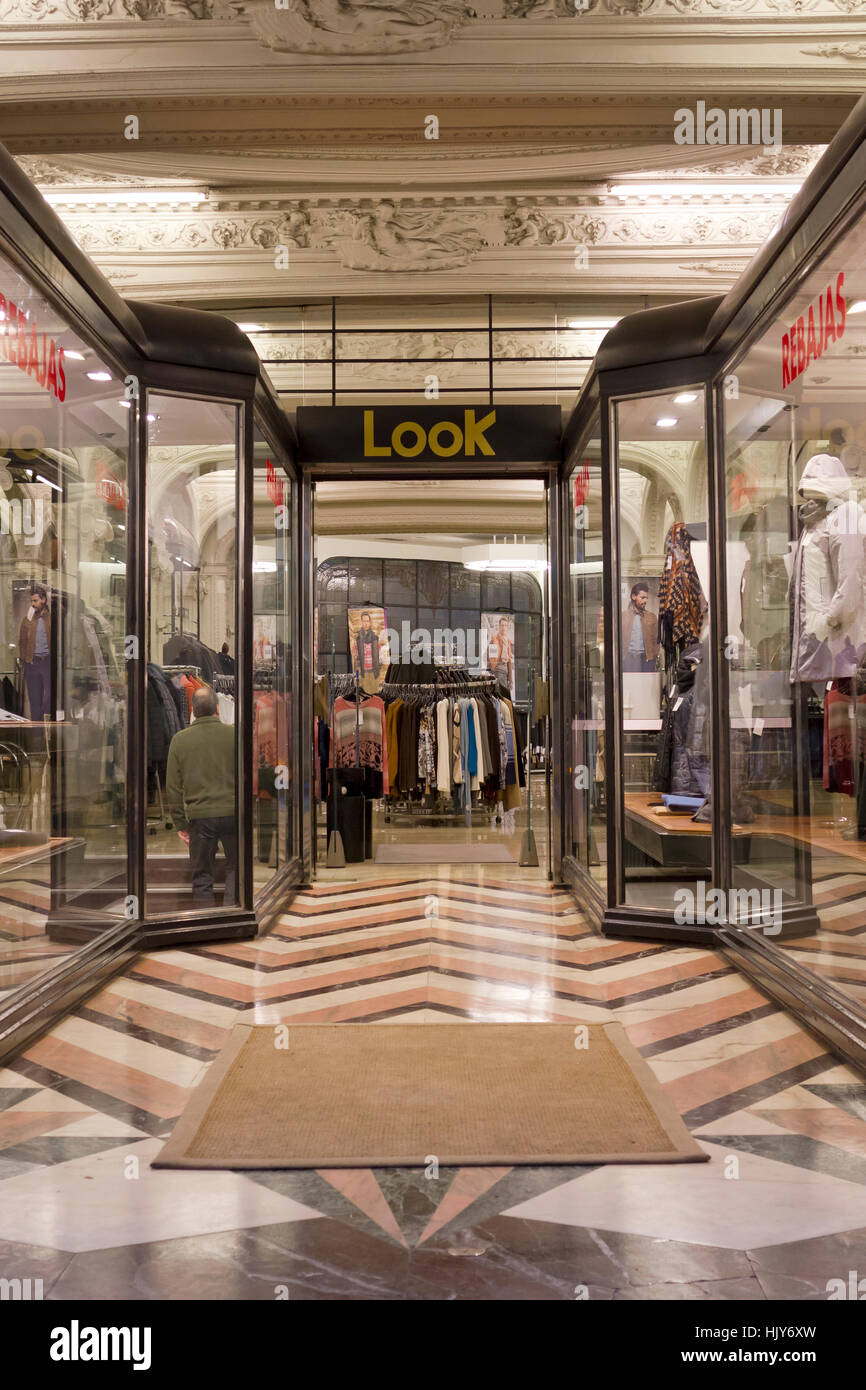 Expensive clothing store entrance. Stock Photo