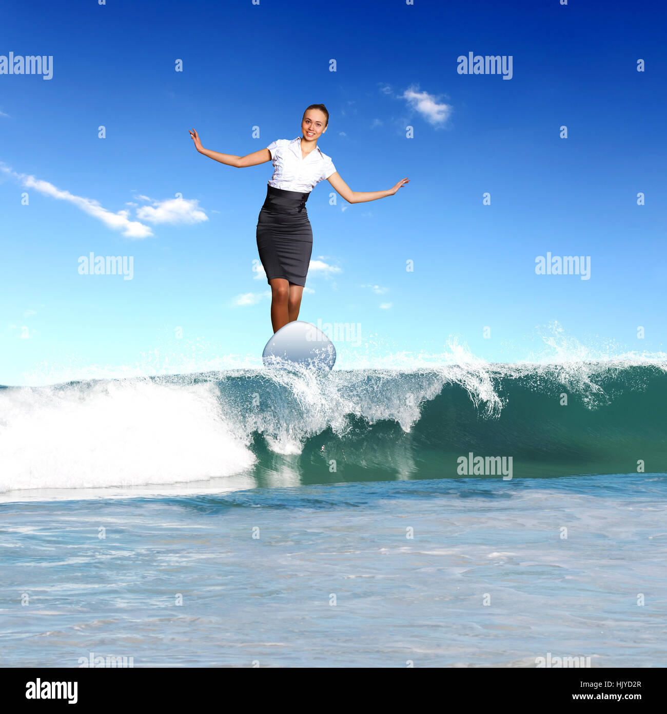 Woman surfer ride on hi-res stock photography and images - Alamy