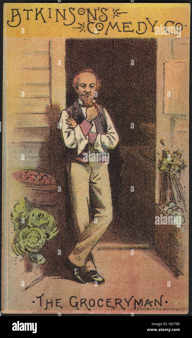 Atkinson's Comedy Co., the grocery man. (front) Stock Photo