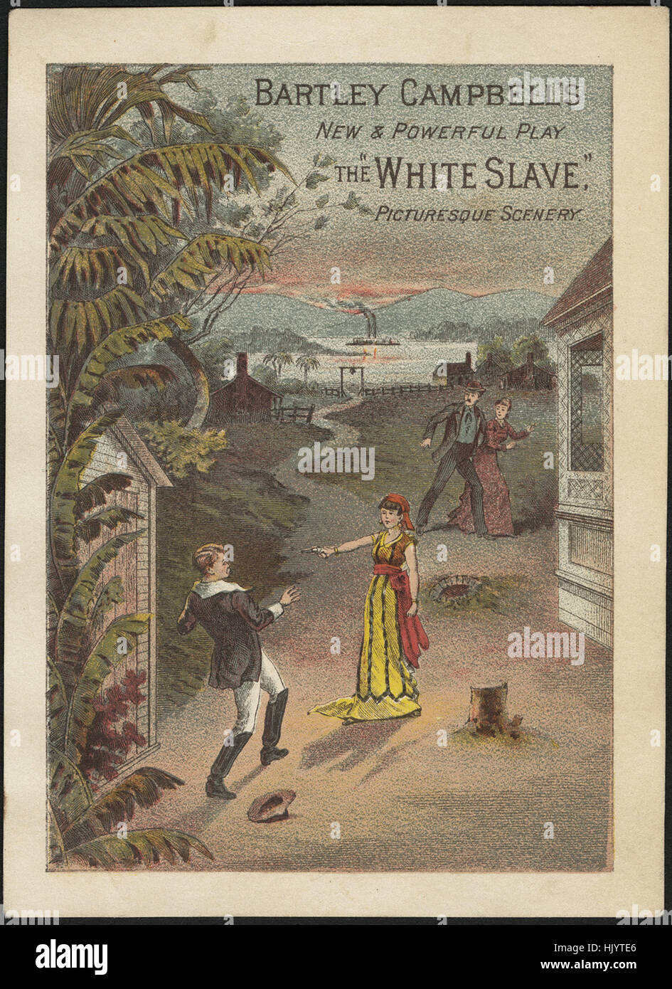 Bartley Campbell's new & powerful play the 'White Slave,' picturesque scenery (front) Stock Photo