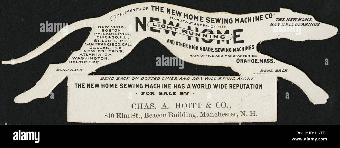 Buy the light running New Home Sewing Machine [back] Stock Photo Alamy