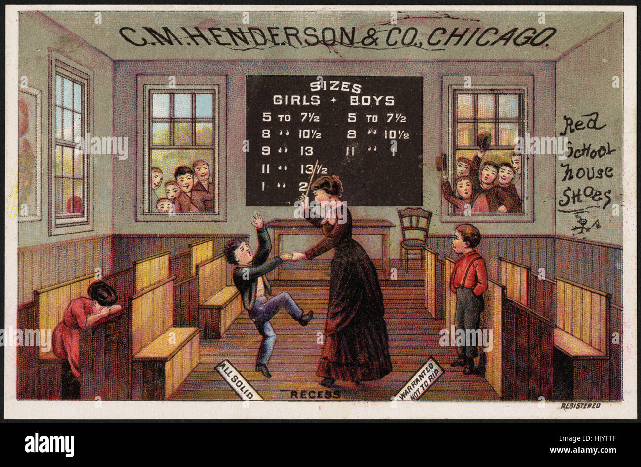 C. M. Henderson & Co., Chicago. Red School House shoes - recess Stock Photo  - Alamy