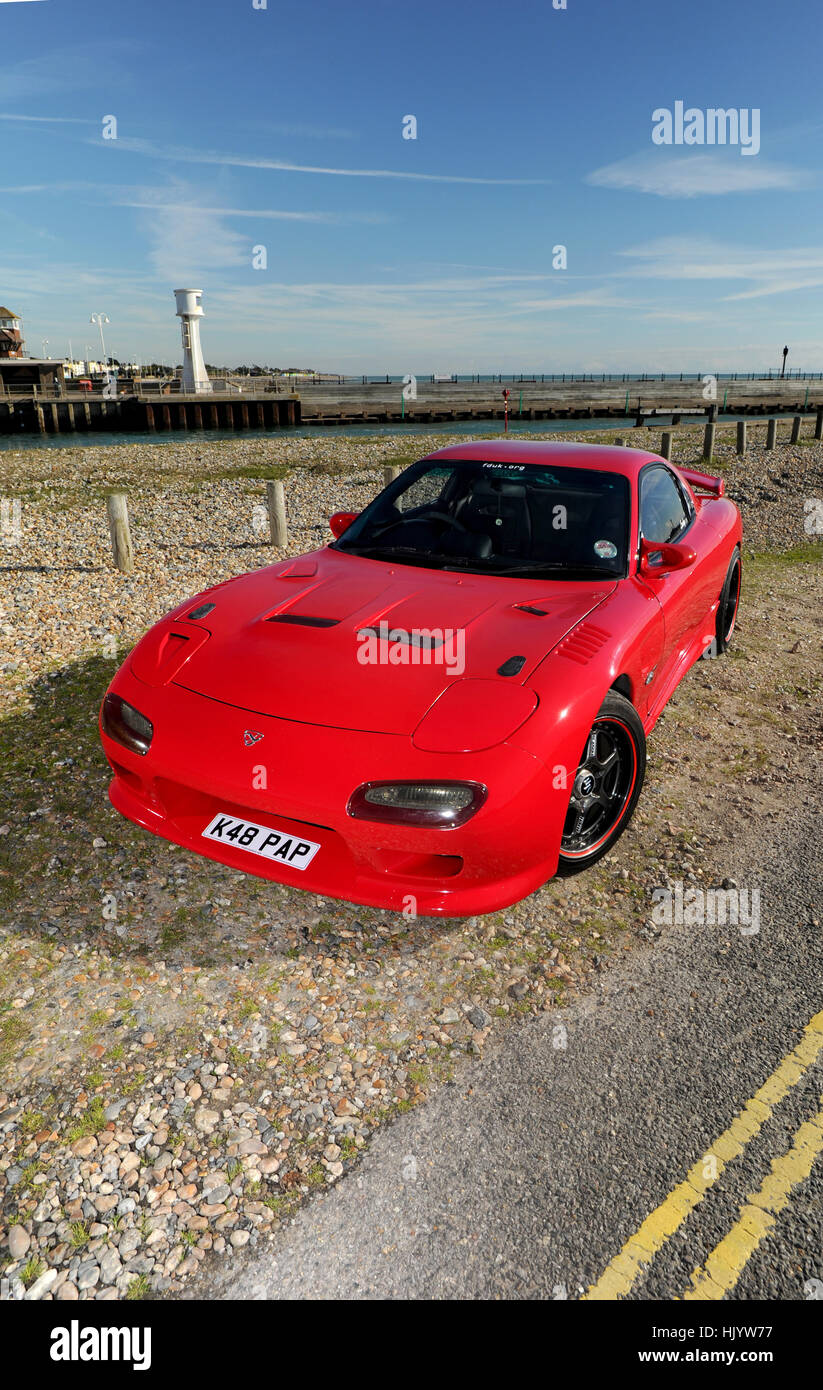 1992 Mazda RX7 modified and tuned Japanese sports car, fitted with a ...
