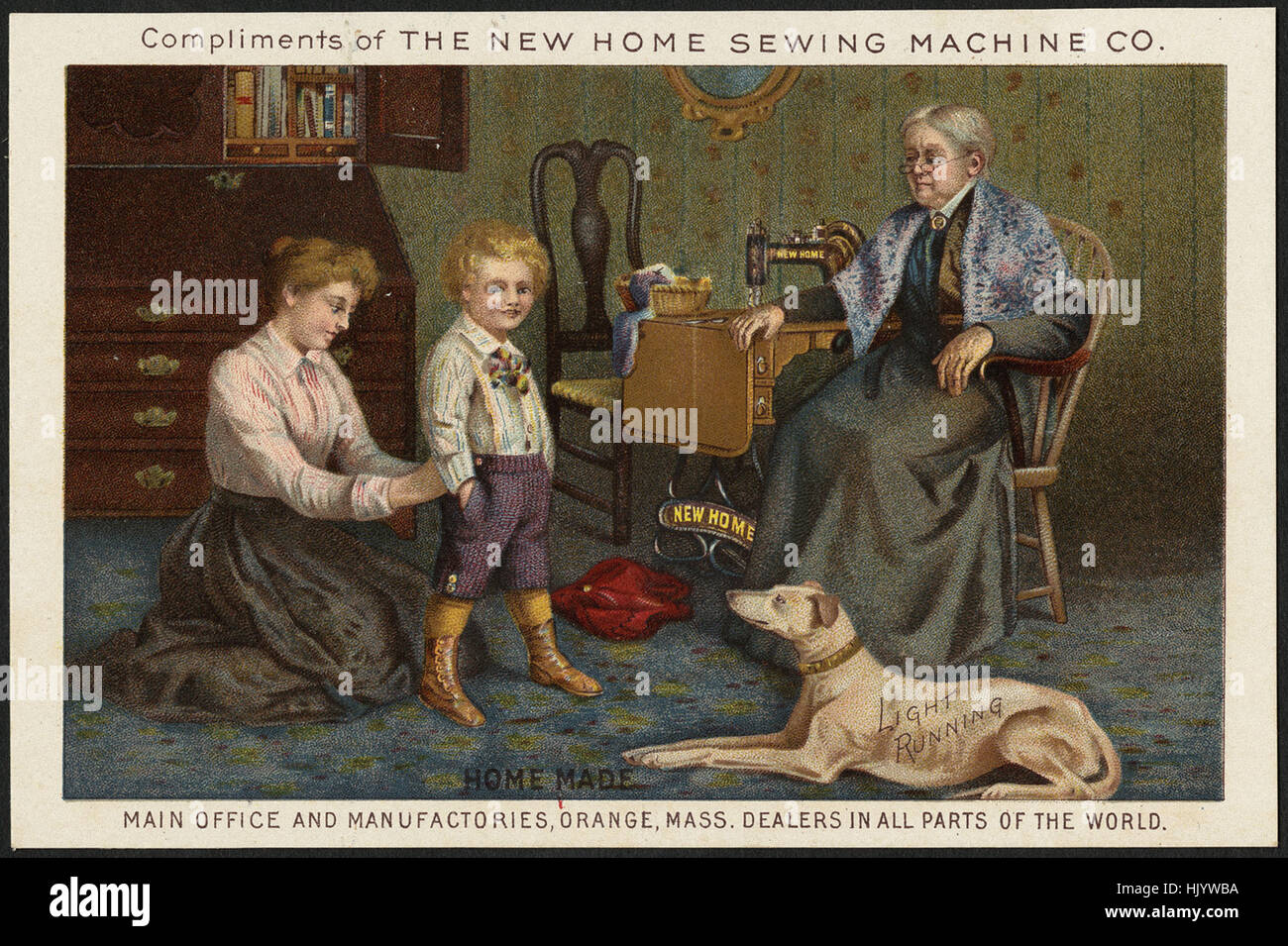 Compliments of the New Home Sewing Machine Co. Light Running (front