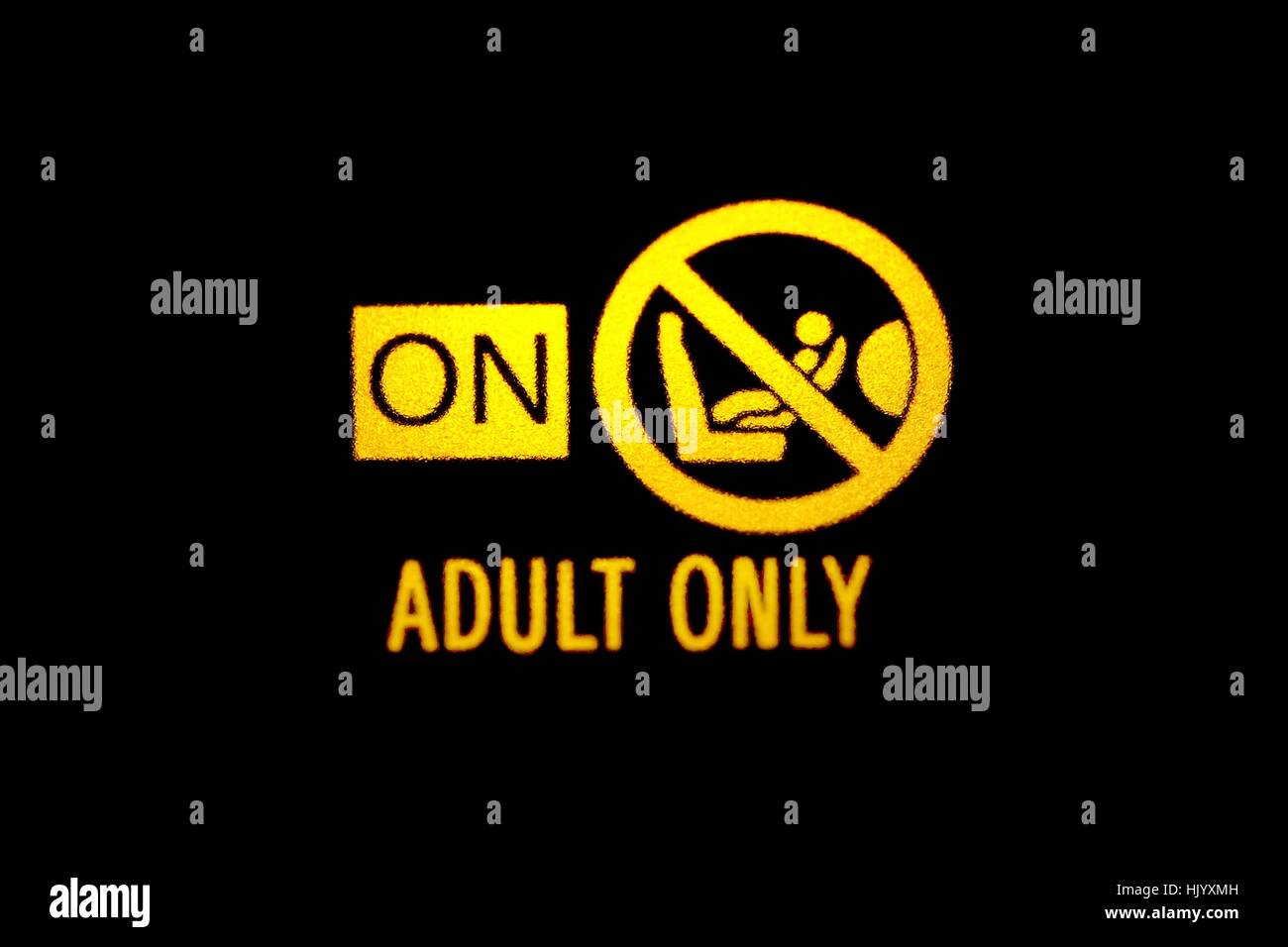 Passenger airbag on sign Stock Photo Alamy