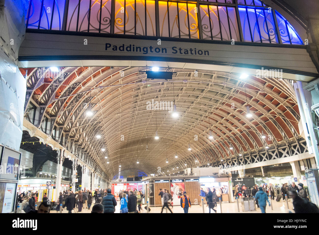 London Paddington railway and underground station in West London,London